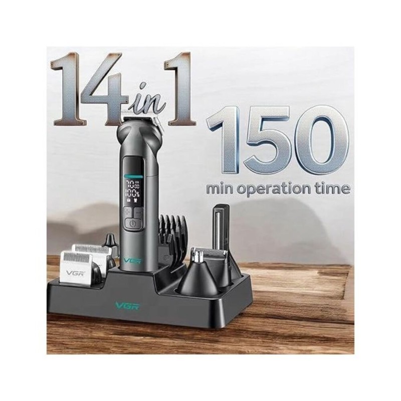 Επαγγελματικό κιτ κουρευτικής μηχανής σετ περιποίησης 14 σε 1 VGR V-096 7000 RPM Επαγγελματικό κιτ κουρευτικής μηχανής σετ περιποίησης 14 σε 1 VGR V-096 7000 RPM