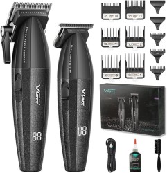 Επαγγελματικό Σετ Κουρευτικής Μηχανής - Trimmer - Shaver Με Κεραμικές Λεπίδες VGR V-640 S2