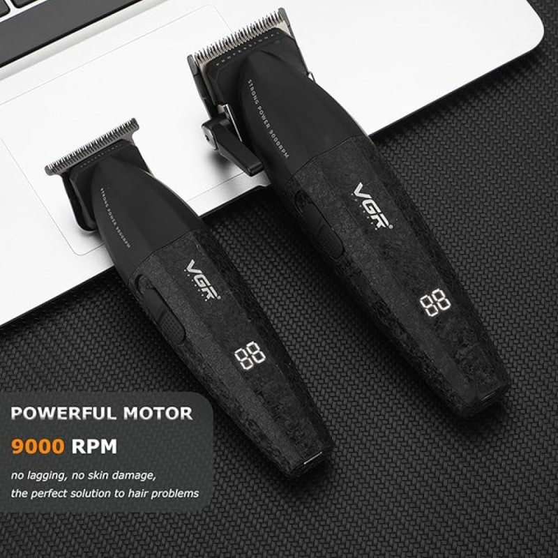 Επαγγελματικό Σετ Κουρευτικής Μηχανής - Trimmer - Shaver Με Κεραμικές Λεπίδες VGR V-640 S2
