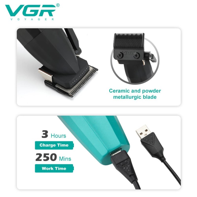 Επαγγελματική Κουρευτική Μηχανή 9000RPM VGR V-003