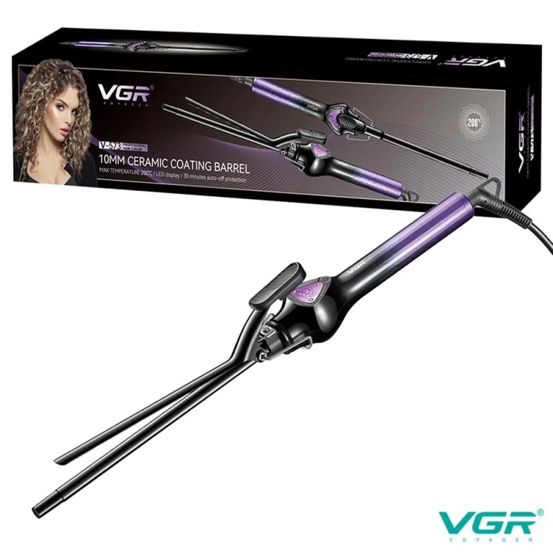 Μασιά για Ψιλές Μπούκλες 10mm VGR V-573 Ceramic 32Watt Μασιά για Ψιλές Μπούκλες 10mm VGR V-573 Ceramic 32Watt