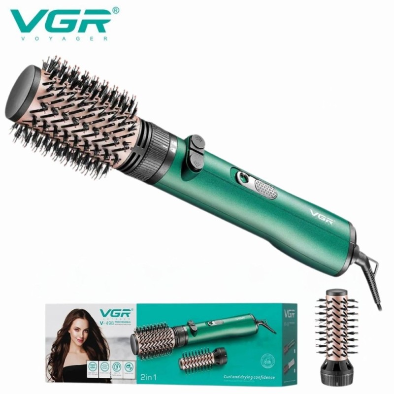 Περιστρεφόμενη Ηλεκτρική Βούρτσα με Εξαγωγή Αέρα για Μπούκλες 1200W VGR 498