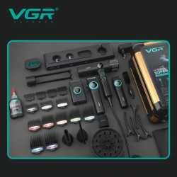 Επαγγελματικό σετ Barber 4 σε 1 με βάση φόρτισης VGR Stepless Pro Σε Βαλίτσα