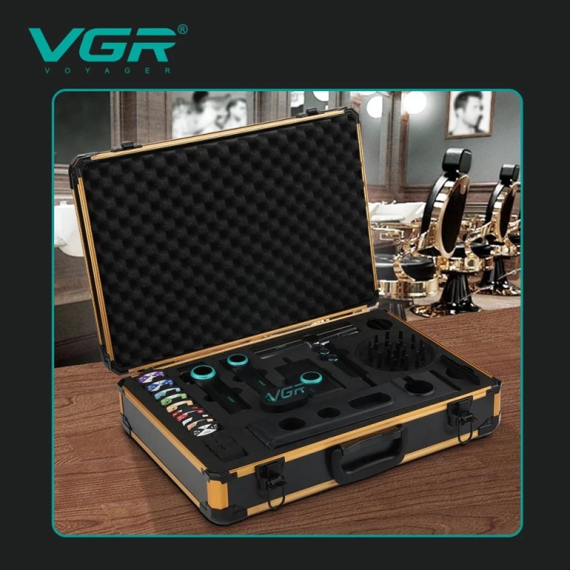 Επαγγελματικό σετ Barber 4 σε 1 με βάση φόρτισης VGR Stepless Pro Σε Βαλίτσα Επαγγελματικό σετ Barber 4 σε 1 με βάση φόρτισης VGR Stepless Pro Σε Βαλίτσα