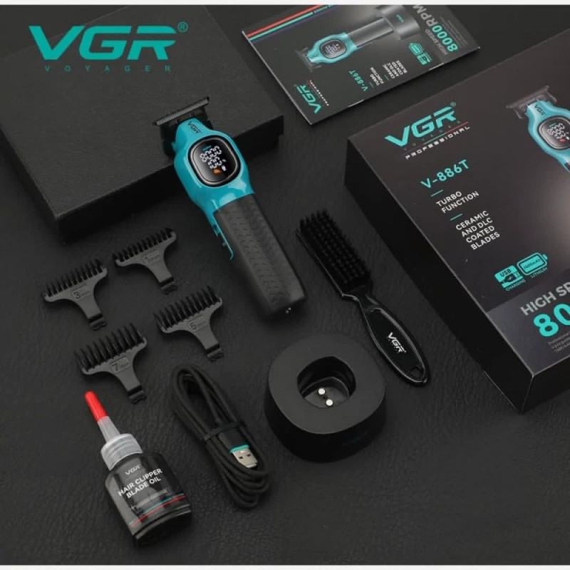Επαγγελματική Επαναφορτιζόμενη Κουρευτική 8000RPM VGR V-886T Επαγγελματική Επαναφορτιζόμενη Κουρευτική 8000RPM VGR V-886T