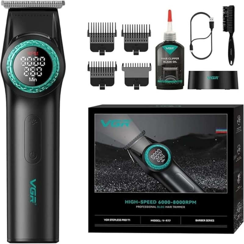 Πανίσχυρη Επαγγελματική Επαναφορτιζόμενη Κουρευτική Μηχανή 6000-8000RPM VGR V-977 Πανίσχυρη Επαγγελματική Επαναφορτιζόμενη Κουρευτική Μηχανή 6000-8000RPM VGR V-977