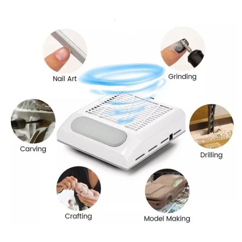 Επαγγελματικός Απορροφητήρας Μανικιούρ BQ858-8 80W White