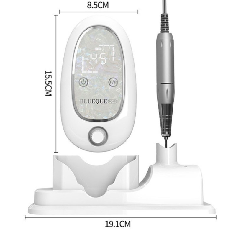 Επαναφορτιζόμενος Τροχός Νυχιών BLUEQUE BQ - 121 White