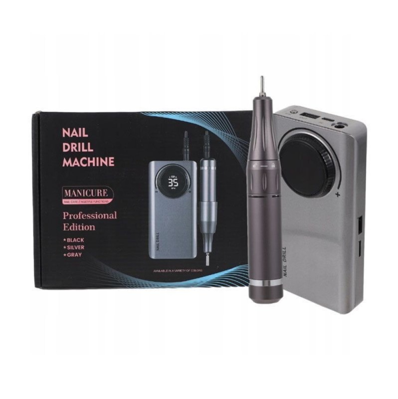Επαναφορτιζόμενος φορητός τροχός νυχιών 35.000rpm Γκρι