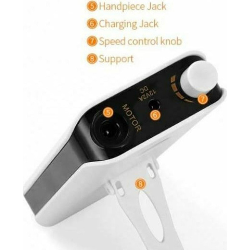 Επαναφορτιζόμενος φορητός τροχός νυχιών 35.000rpm 30Watt SML M6 White