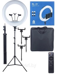 RL-21 Ring Light 56cm 22'' 2700 - 6500K με Τρίποδο Δαπέδου - Βάση για Κινητό και Θήκη