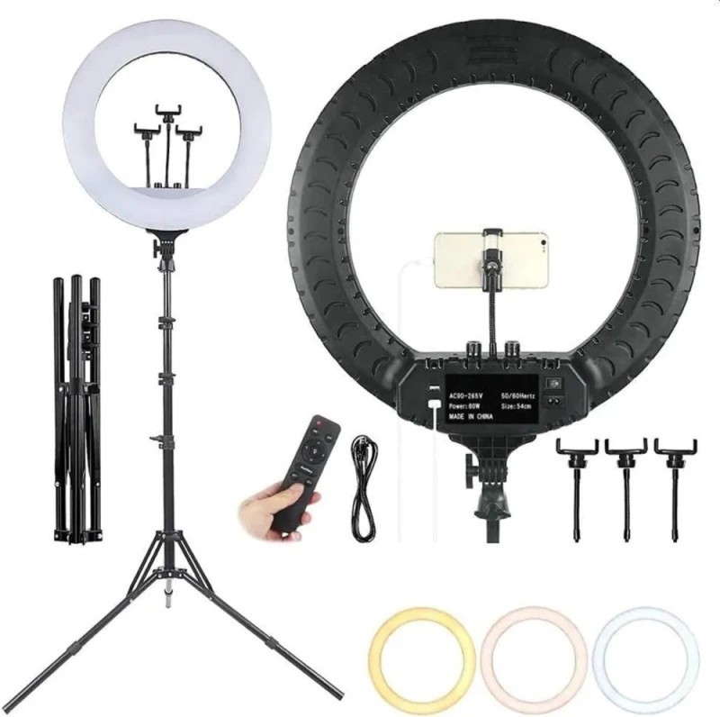RL-18 Ring Light 45cm 18'' 2700 - 6500K με Τρίποδο Δαπέδου και Βάση για Κινητό RL-18 Ring Light 45cm 18'' 2700 - 6500K με Τρίποδο Δαπέδου και Βάση για Κινητό