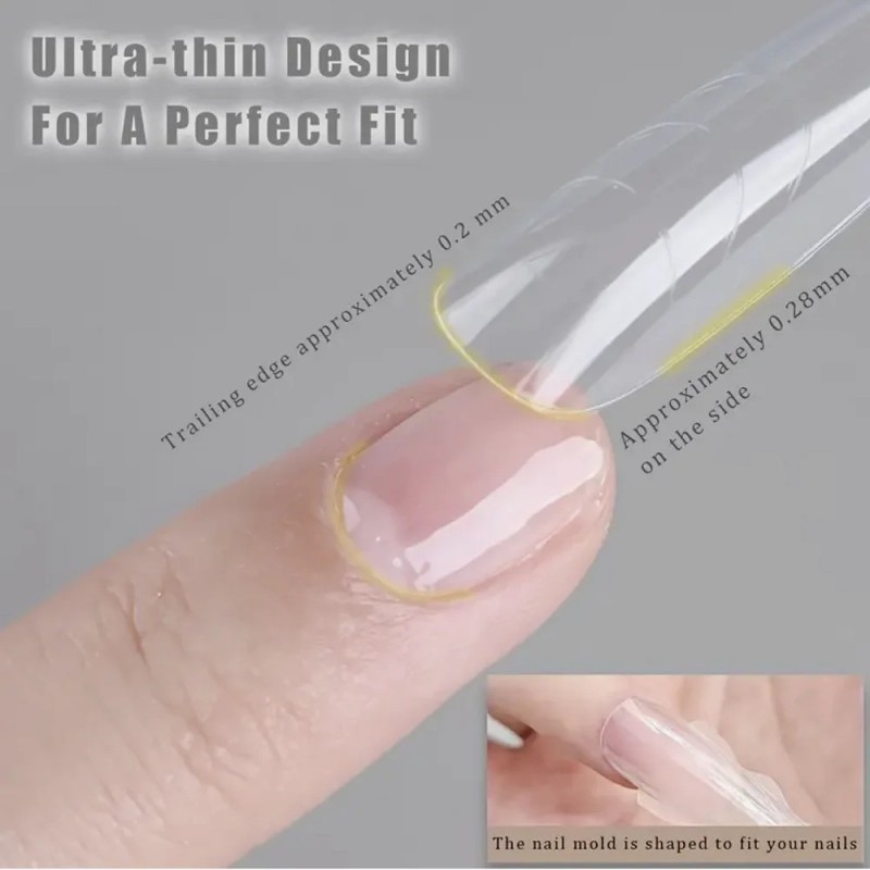 Sandwich Nail Dual Forms Almond 240pcs