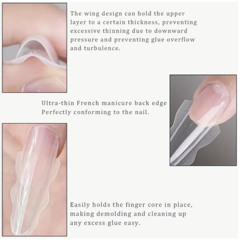 Sandwich Nail Dual Forms Almond 240pcs